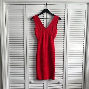 HERVE LEGER Bandage Dress in Red